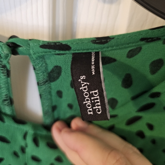 Nobody's Child Womens Animal Print Maxi Dress Green Black Size 8 - Picture 3 of 7
